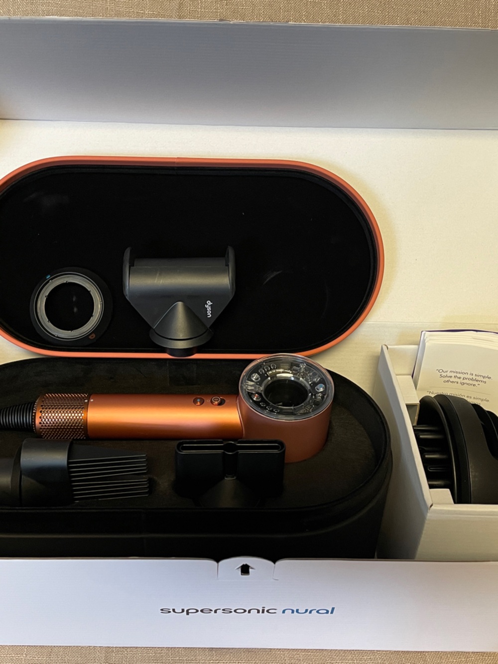Dyson Nural Hair Dryer in Amber Silk